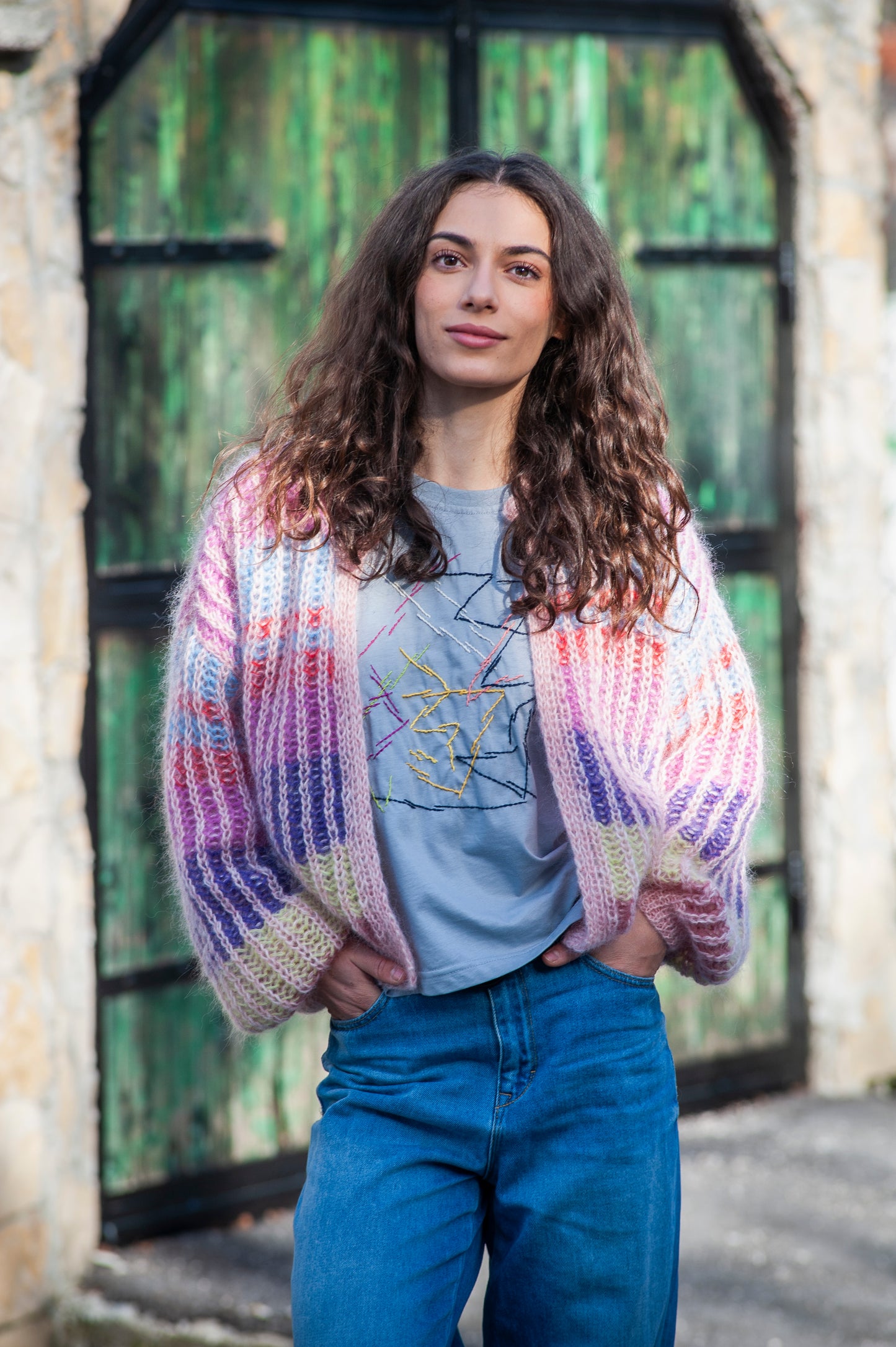 Cardigan mohair "Maho I" Zero Waste