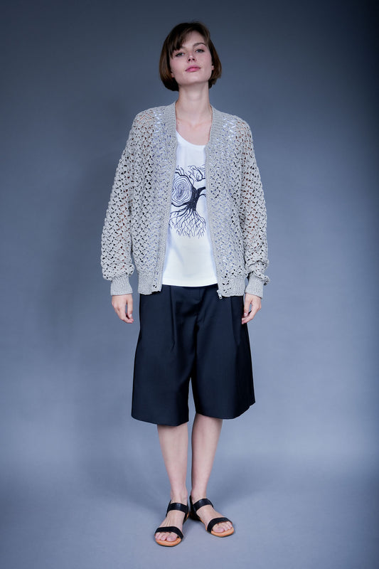 Bomber crochet et dentelle Gideon - WoolyRouge