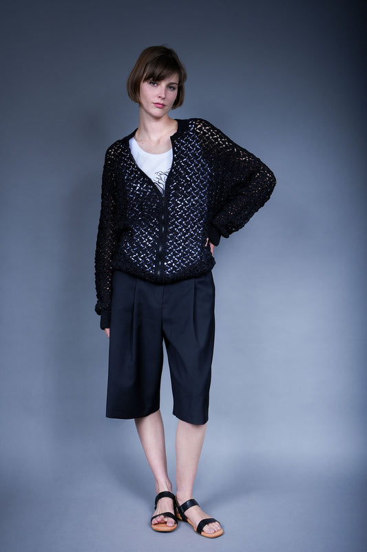 Bomber crochet et dentelle Gideon - WoolyRouge