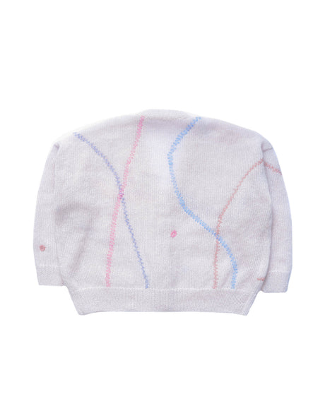 Mia V-neck mohair and merino cardigan, handcrafted in soft pink — Wooly Rouge