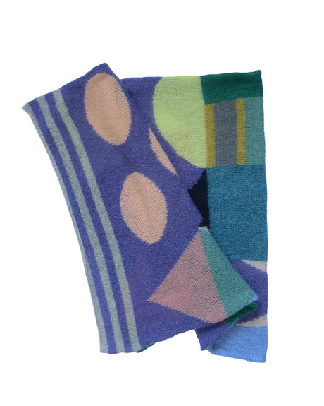 Mina oversize mohair scarf-shawl with chain link detail, handmade — Wooly Rouge