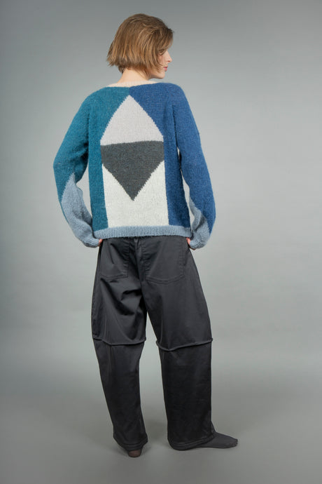 Alda handcrafted alpaca crew neck sweater — Wooly Rouge