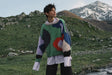 Ras handmade crew neck sweater, artisan knit in soft yarn — Wooly Rouge