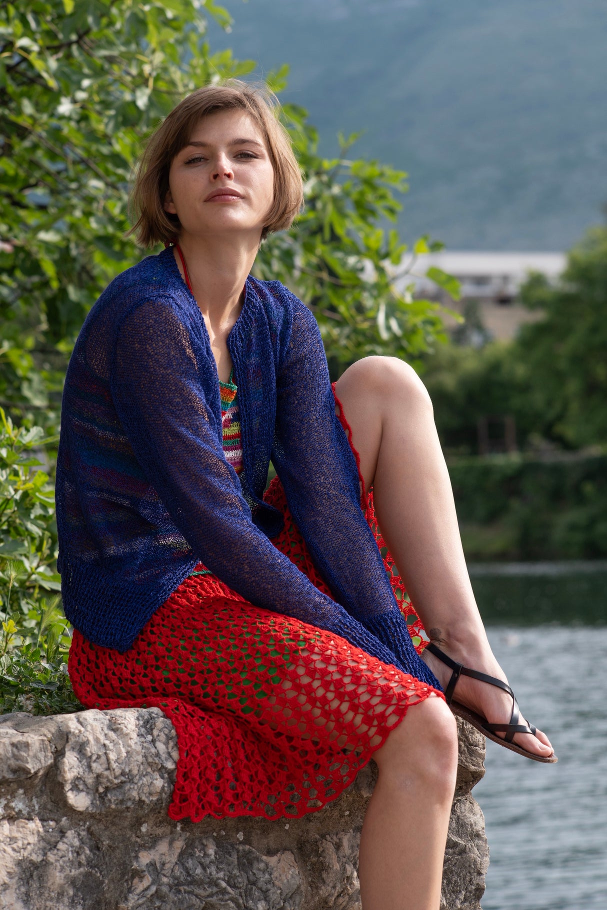 Gael handmade crochet open-front cardigan — Wooly Rouge