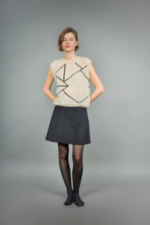 Cath handmade wool sweater, classic crew neck style — Wooly Rouge