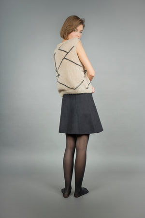 Cath handmade wool sweater, classic crew neck style — Wooly Rouge