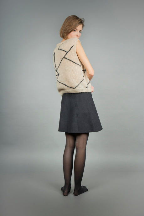 Cath handmade wool sweater, classic crew neck style — Wooly Rouge