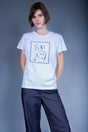 Wooly Rouge x Sasha hand-embroidered T-shirt N°1, unique artwork — Wooly Rouge