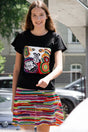 Wooly Rouge x Sasha hand-embroidered T-shirt N°2, unique artwork — Wooly Rouge