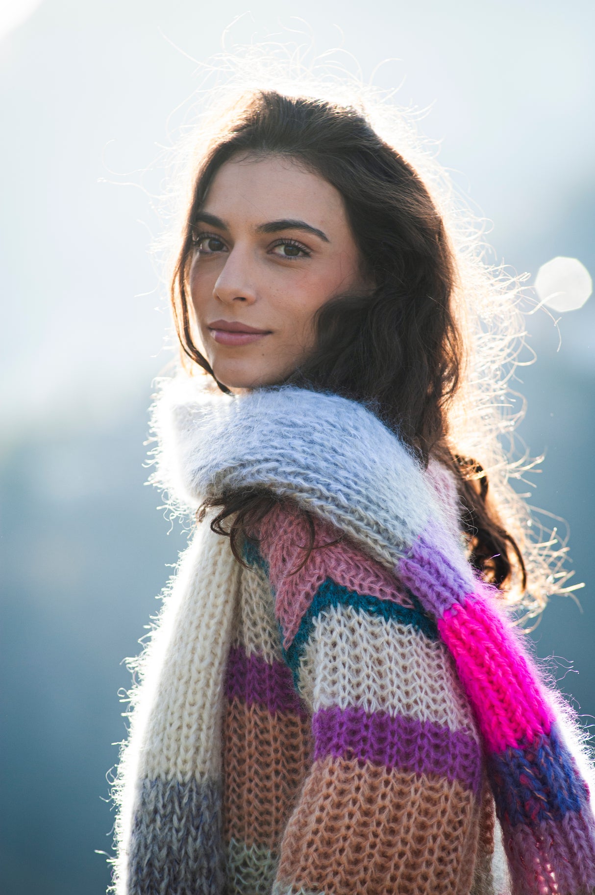 Naïda handmade mohair scarf, lightweight and warm — Wooly Rouge