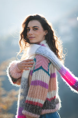 Naïda handmade mohair scarf, lightweight and warm — Wooly Rouge