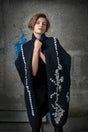 Farah black cashmere and silk cardigan, handcrafted — Wooly Rouge