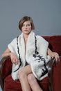 Farah white cashmere and silk cardigan, handcrafted — Wooly Rouge
