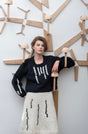 Fiona cashmere and silk crew neck sweater, handcrafted — Wooly Rouge