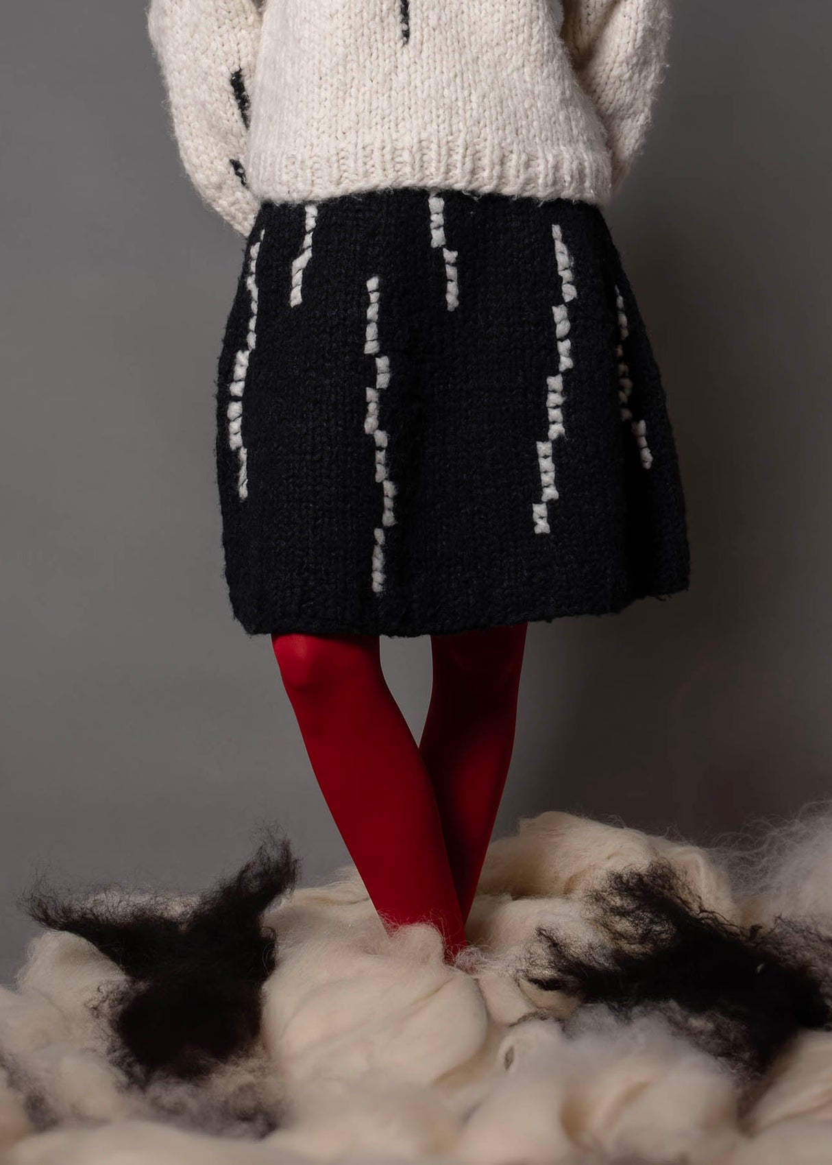 Frankie cashmere and silk skirt, handcrafted with a soft drape — Wooly Rouge