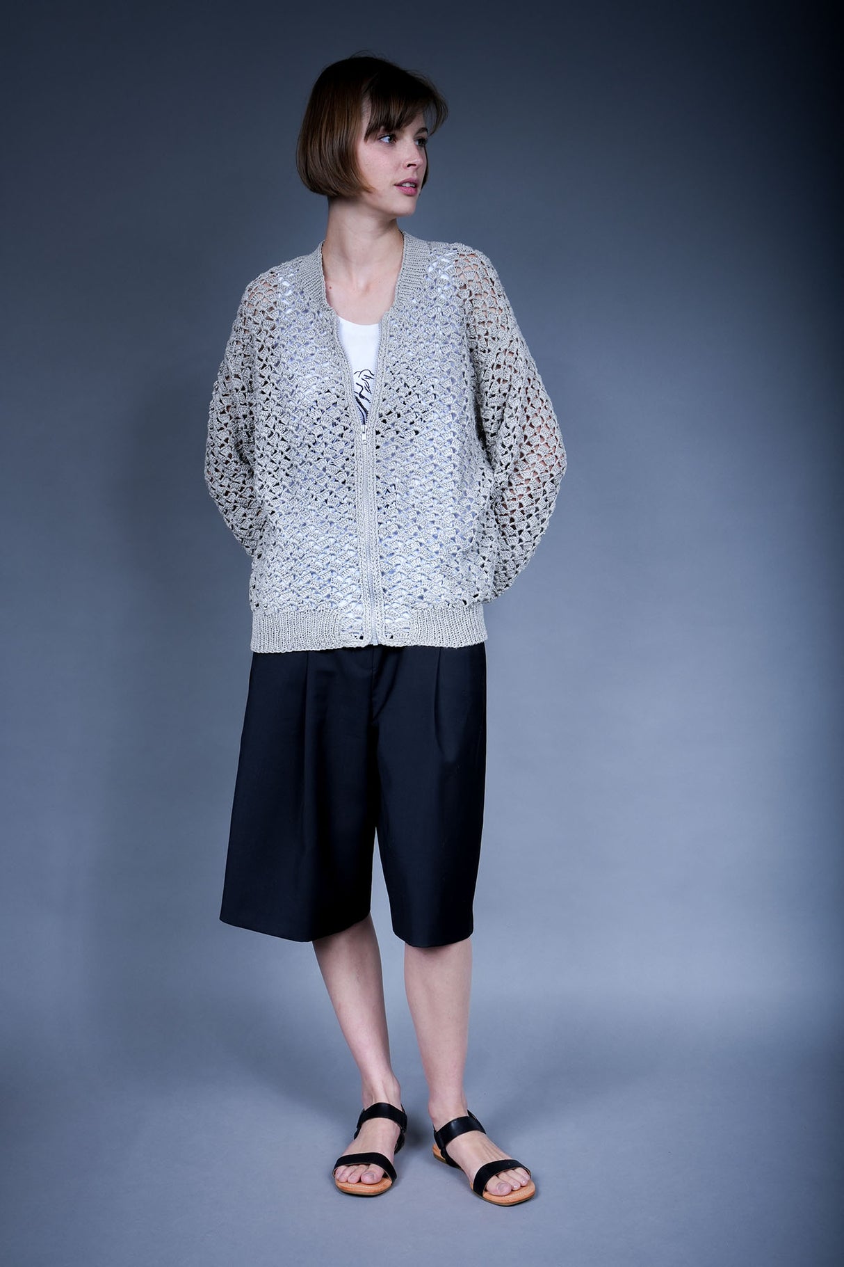 Bomber crochet et dentelle Gideon - WoolyRouge