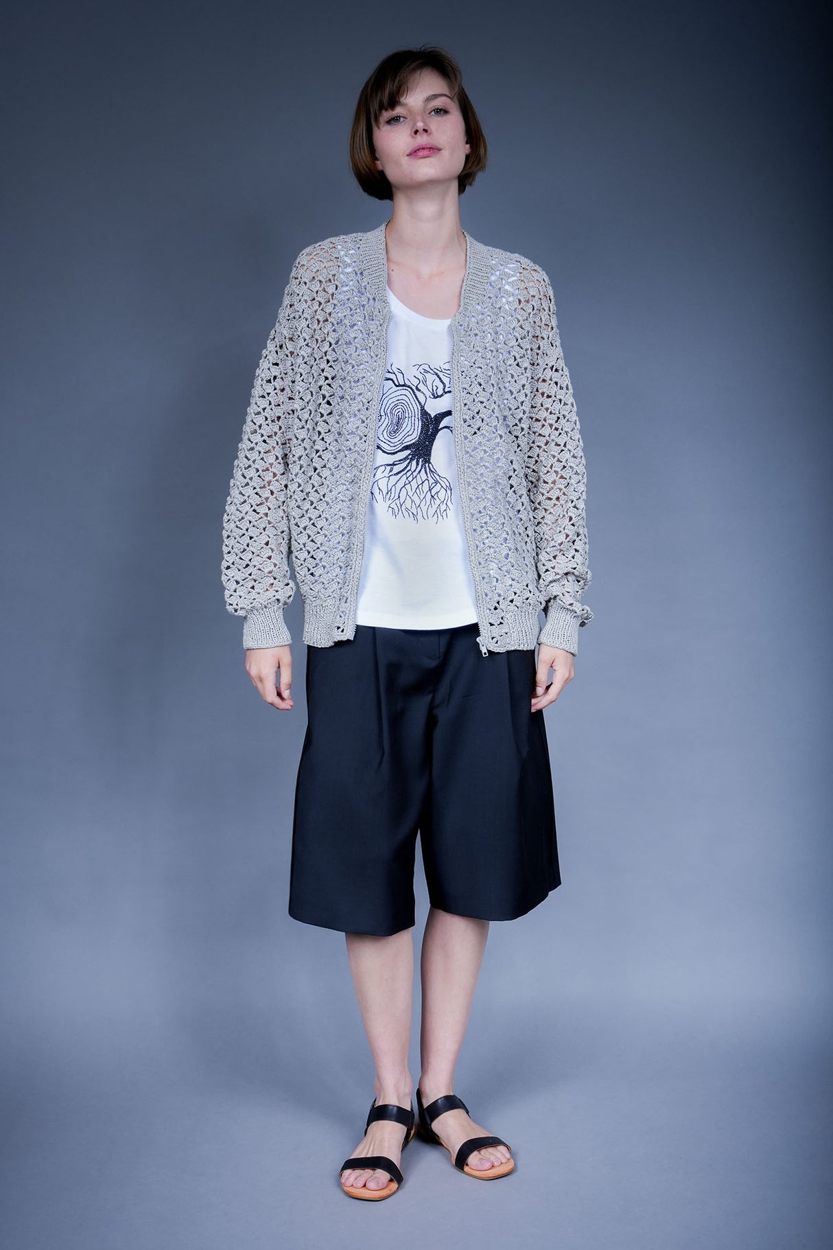 Bomber crochet et dentelle Gideon - WoolyRouge