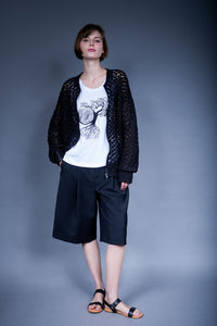 Thumbnail for Bomber crochet et dentelle Gideon - WoolyRouge