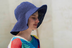 Wide-brimmed summer hat, handcrafted for sunny days — Wooly Rouge