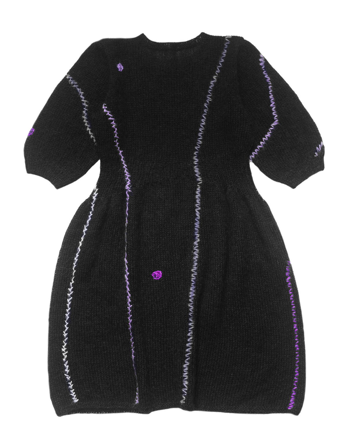 Maia crew neck mohair and merino dress, handmade in a relaxed fit — Wooly Rouge