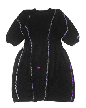 Maia crew neck mohair and merino dress, handmade in a relaxed fit — Wooly Rouge