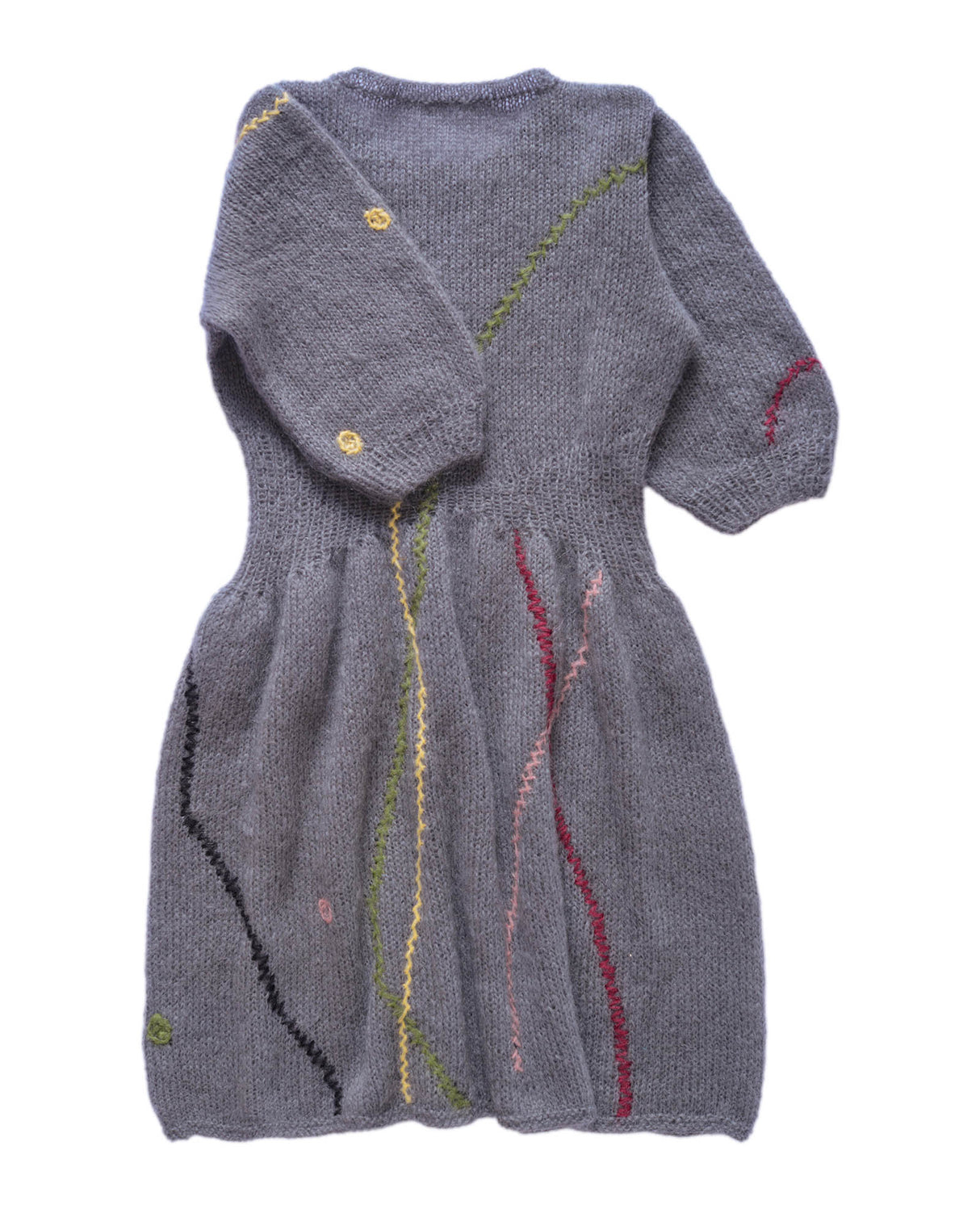 Maia crew neck mohair and merino dress, handmade in a relaxed fit — Wooly Rouge