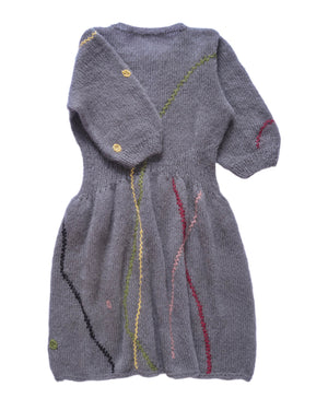 Maia crew neck mohair and merino dress, handmade in a relaxed fit — Wooly Rouge