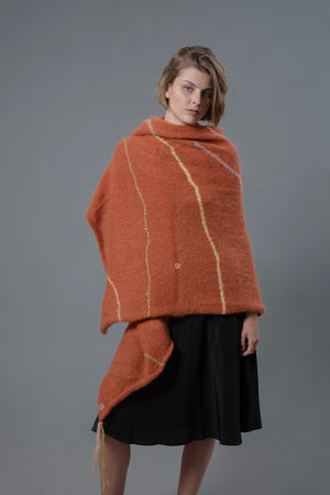 Marion handmade knit shawl in premium yarn — Wooly Rouge