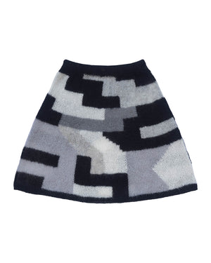 Masha handcrafted mini skirt in soft knit yarn — Wooly Rouge
