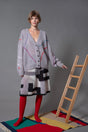 Mia V-neck mohair and merino cardigan, handcrafted — Wooly Rouge