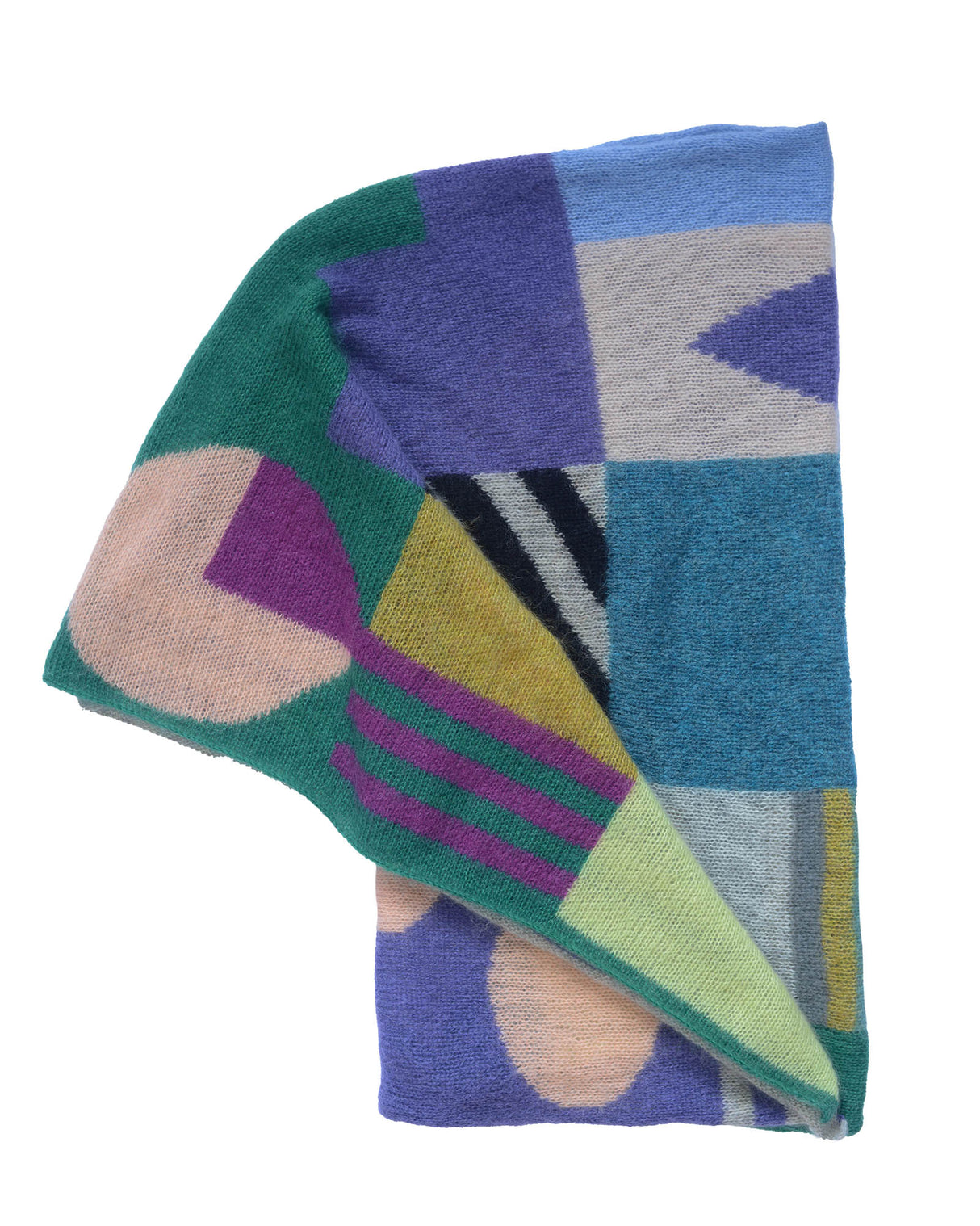 Mina oversize mohair scarf-shawl with chain link detail, handmade — Wooly Rouge