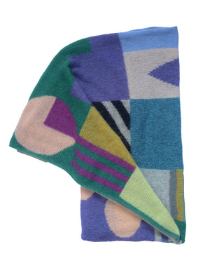 Mina oversize mohair scarf-shawl with chain link detail, handmade — Wooly Rouge