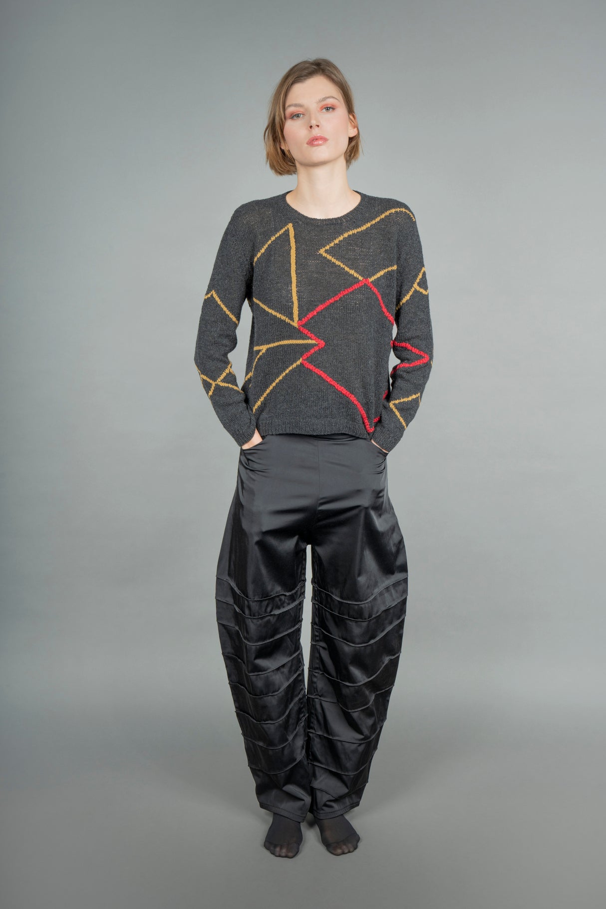 Claudia hand-embroidered crew neck wool sweater — Wooly Rouge