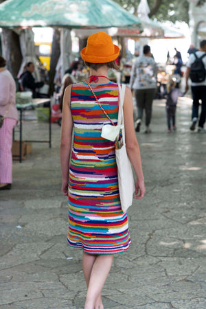 Grace sleeveless handmade knit dress, timeless and elegant — Wooly Rouge