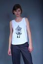 Wooly Rouge x Sasha hand-embroidered T-shirt N°19, unique artwork — Wooly Rouge