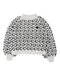 Varda cropped wool sweater with puffed sleeves and sheep embroidery — Wooly Rouge