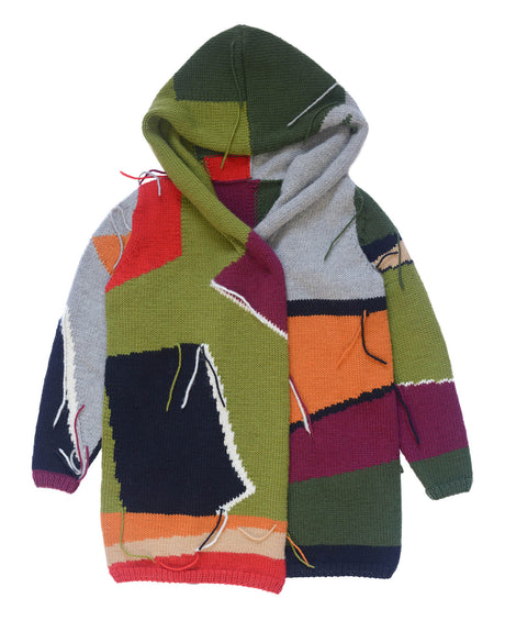 Victoria Moss handcrafted wool sweater in earthy green tones — Wooly Rouge