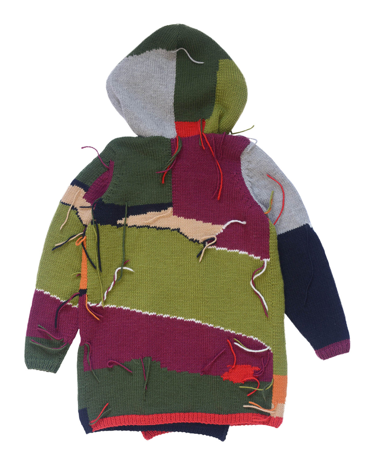 Victoria Moss handcrafted wool sweater in earthy green tones — Wooly Rouge