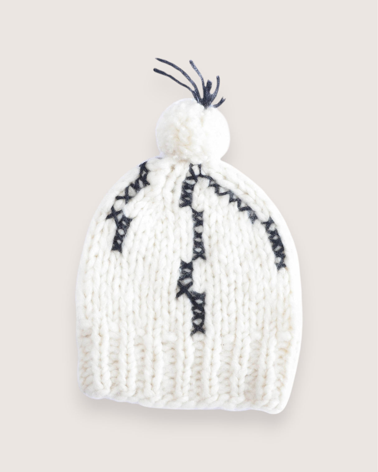 Freya cashmere and silk pompom beanie, handmade — Wooly Rouge