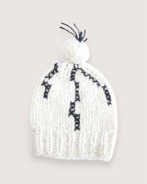 Freya cashmere and silk pompom beanie, handmade — Wooly Rouge