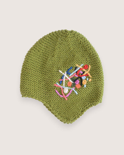 Bonnet cache-oreilles en laine Vanja