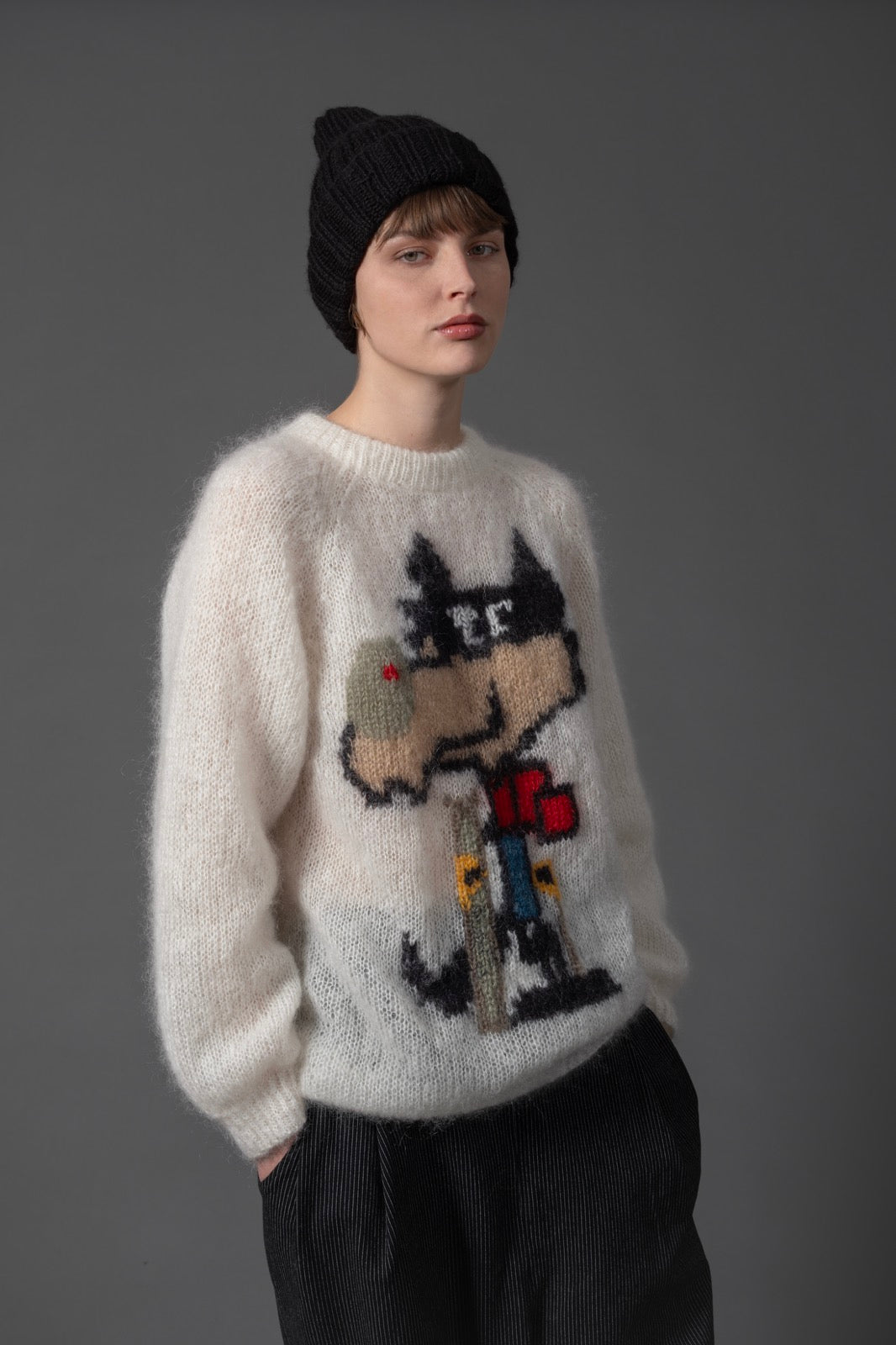 Pull col rond Alpaga Vučko - WoolyRouge