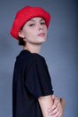 Red handcrafted crochet cotton bucket hat — Wooly Rouge