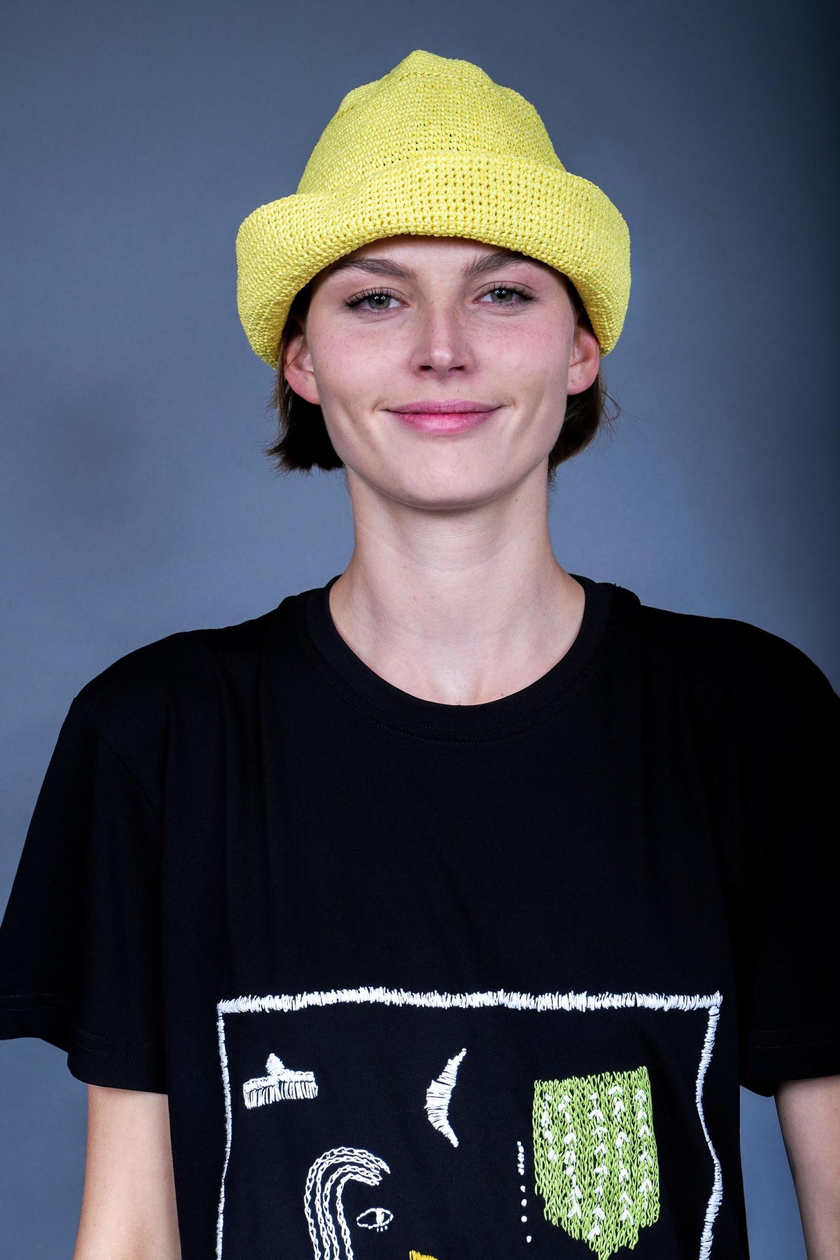 Yellow handcrafted crochet cotton bucket hat — Wooly Rouge
